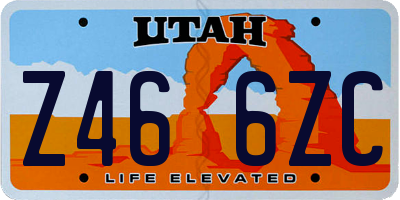 UT license plate Z466ZC