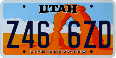 UT license plate Z466ZD