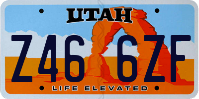 UT license plate Z466ZF