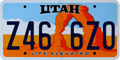 UT license plate Z466ZO