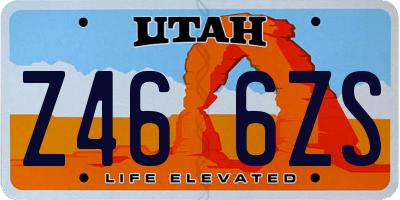 UT license plate Z466ZS
