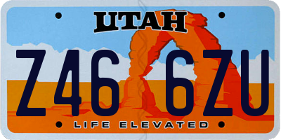 UT license plate Z466ZU