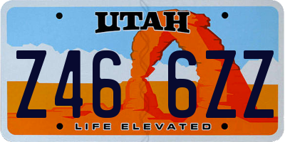 UT license plate Z466ZZ
