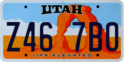 UT license plate Z467BO
