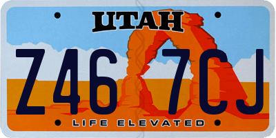 UT license plate Z467CJ