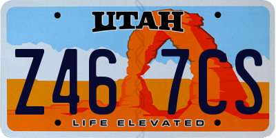 UT license plate Z467CS