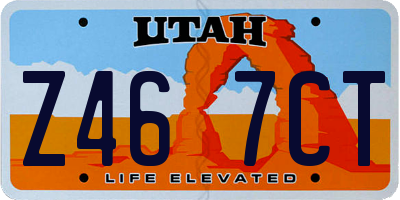 UT license plate Z467CT