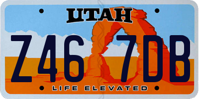 UT license plate Z467DB
