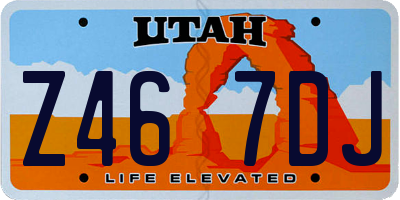 UT license plate Z467DJ