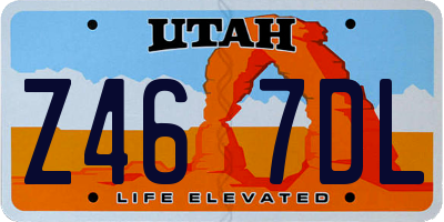 UT license plate Z467DL