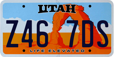UT license plate Z467DS