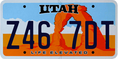 UT license plate Z467DT