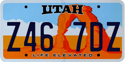 UT license plate Z467DZ