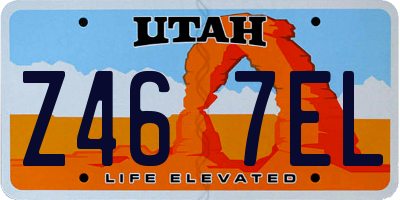 UT license plate Z467EL