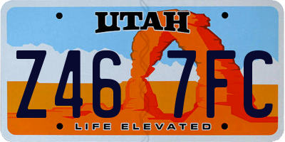UT license plate Z467FC