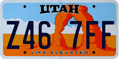 UT license plate Z467FF