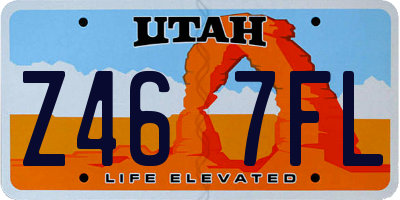 UT license plate Z467FL