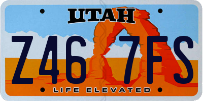 UT license plate Z467FS