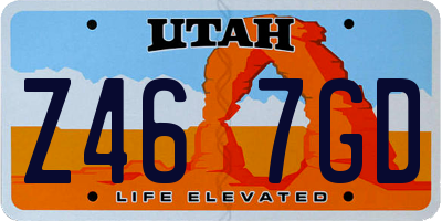 UT license plate Z467GD