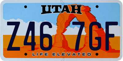 UT license plate Z467GF