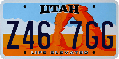 UT license plate Z467GG