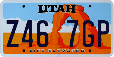 UT license plate Z467GP