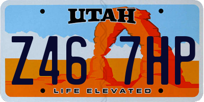 UT license plate Z467HP