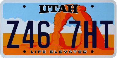 UT license plate Z467HT