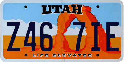 UT license plate Z467IE