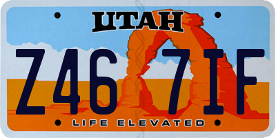 UT license plate Z467IF