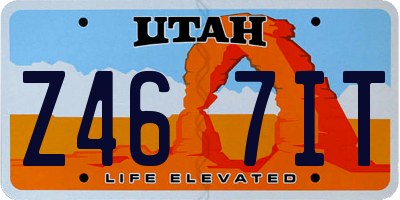 UT license plate Z467IT