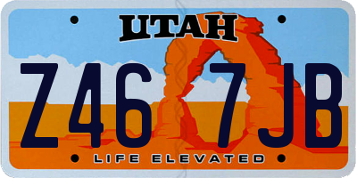 UT license plate Z467JB
