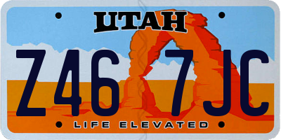 UT license plate Z467JC
