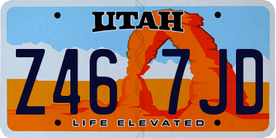UT license plate Z467JD