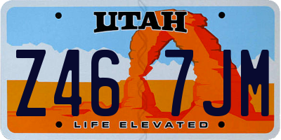 UT license plate Z467JM