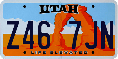 UT license plate Z467JN