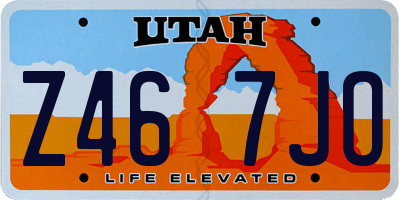 UT license plate Z467JO