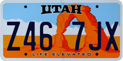 UT license plate Z467JX