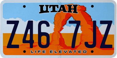 UT license plate Z467JZ