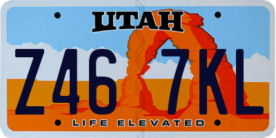 UT license plate Z467KL