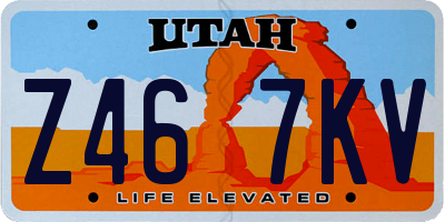 UT license plate Z467KV