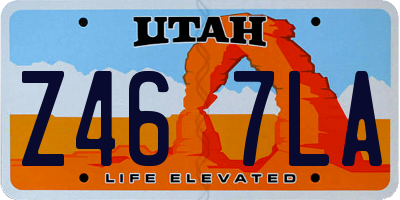 UT license plate Z467LA