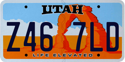 UT license plate Z467LD