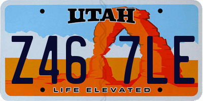 UT license plate Z467LE