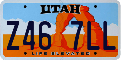 UT license plate Z467LL