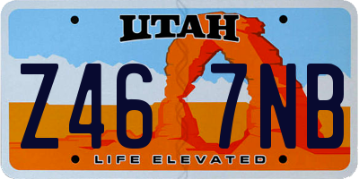 UT license plate Z467NB