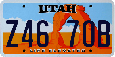 UT license plate Z467OB