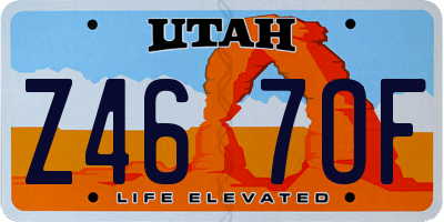 UT license plate Z467OF