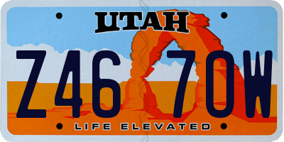 UT license plate Z467OW