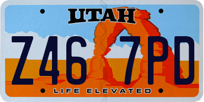 UT license plate Z467PD